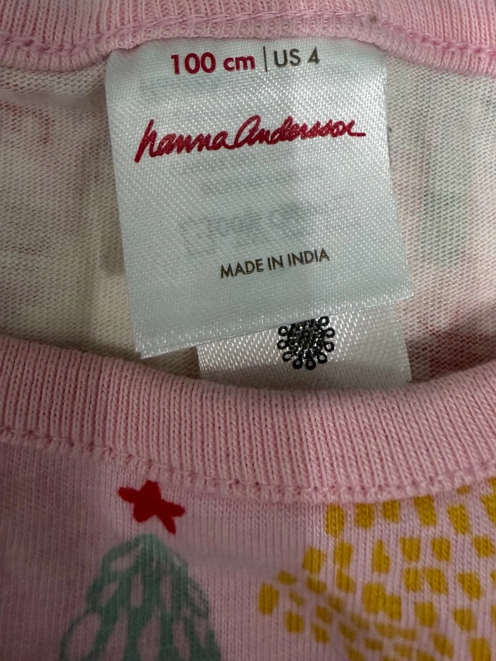 Hanna Andersson Girl Top‎ Long Sleeve 100 Cotton Pink Size 100 Cm / 4